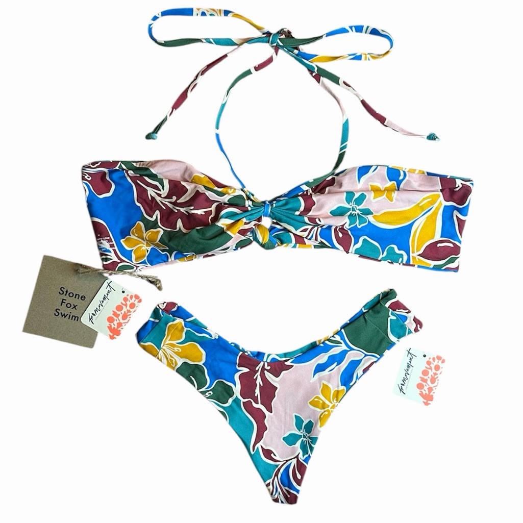 Free People Stone Fox Swim Loza Top & Tucker Bottom Bikini In Fiesta Floral